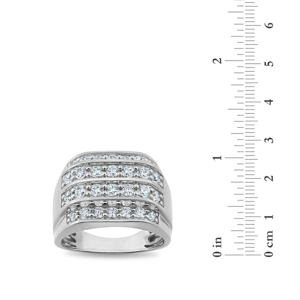 EcoLove 2 CTW Lab Grown Diamond Fashion Ring in Sterling Silver