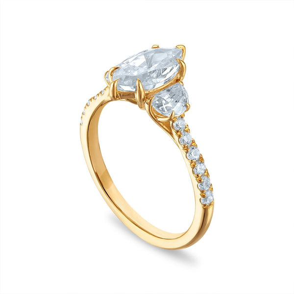 Signature EcoLove 1 CTW Lab Grown Diamond Anniversary Ring in 14KT Yellow Gold