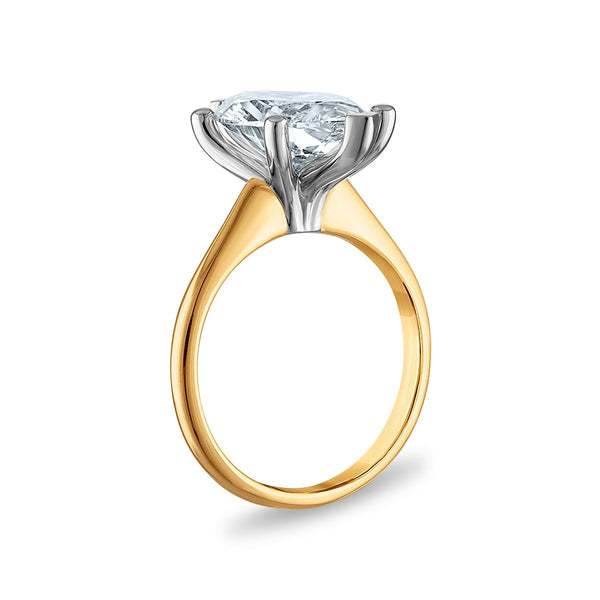 Signature Certificate 8X EcoLove 5 CTW Marquise Lab Grown Diamond Solitaire Engagement Ring in 14KT Yellow Gold