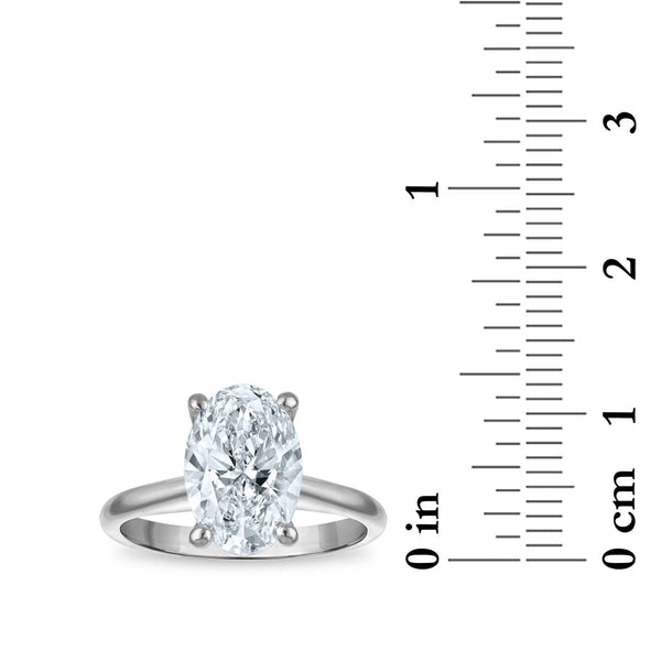 Signature Certificate 8X EcoLove 3 CTW Lab Grown Diamond Solitaire Engagement Ring in 14KT White Gold