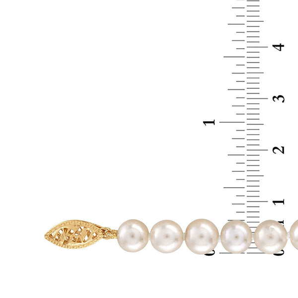 6MM Pearl Strand 18-inch Necklace in 14KT Yellow Gold