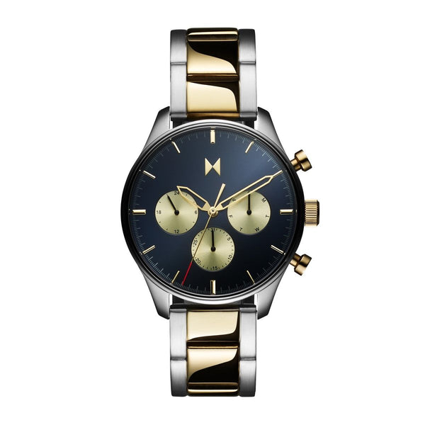 MVMT Watch with 42X42 MM Blue Round Dial Stainless Steel Watch Band; 28000379-D