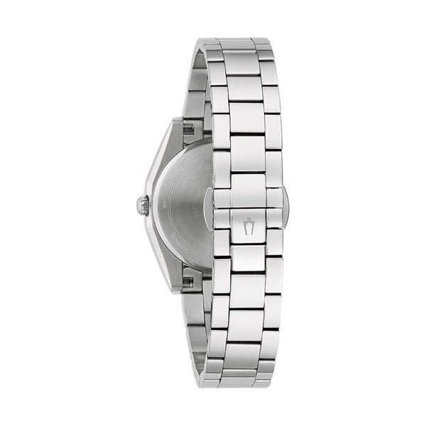 Bulova Womens Classic Silvertone Diamond Accent.  96L345