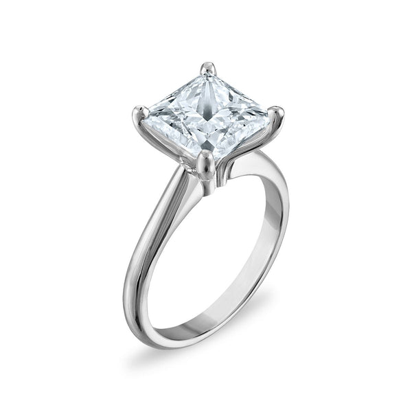 Signature Certificate 8X EcoLove 4 CTW Lab Grown Diamond Solitaire Engagement Ring in 14KT White Gold