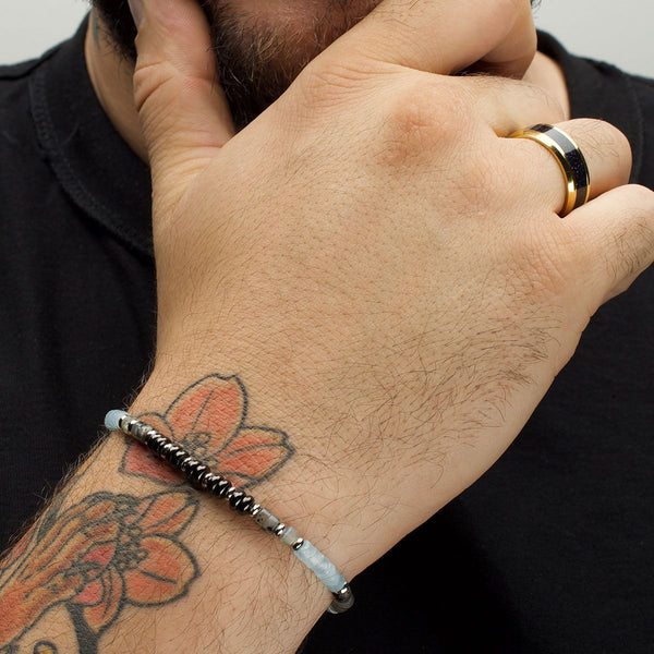 Inox Tundra Heishi Bead Bracelet