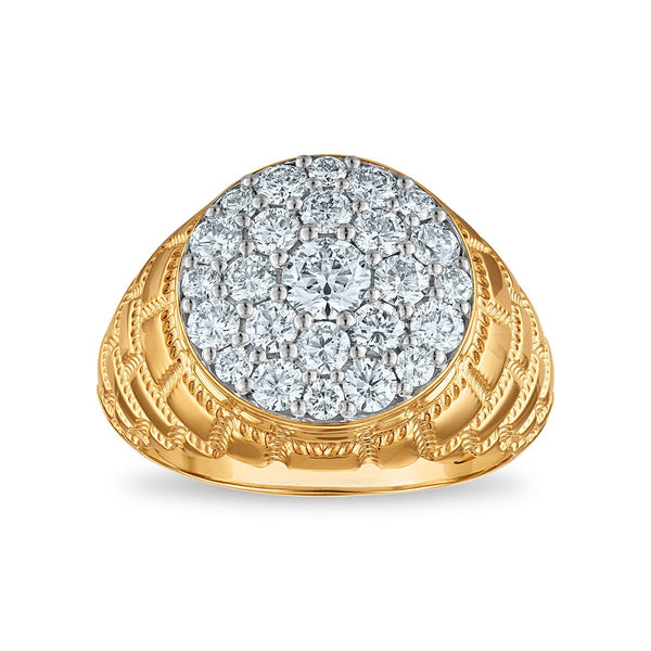 EcoLove 2 CTW Lab Grown Diamond Cluster Ring in 10KT Yellow Gold