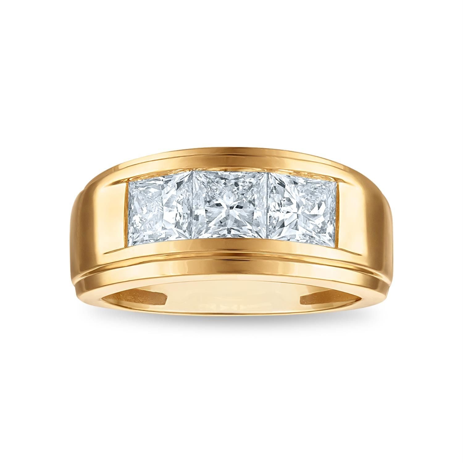 Signature EcoLove 3 CTW Lab Grown Diamond Wedding Ring in 14KT Yellow Gold