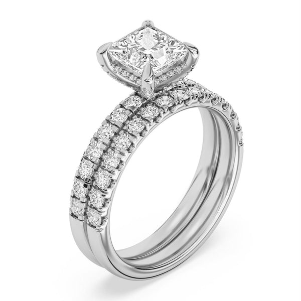 Signature EcoLove 2-5/8 CTW 100 Facet Centurion Lab Grown Diamond Bridal Set in Platinum