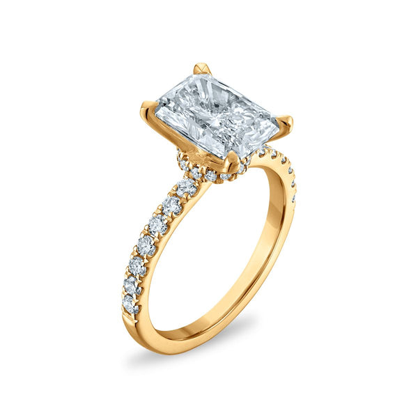 Signature EcoLove 3 1/2 CTW Lab Grown Diamond Engagement Radiant Ring in 14KT Yellow Gold