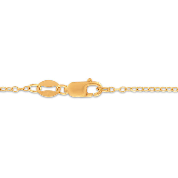 7X5MM Radiant Aquamarine and White Sapphire Birthstone 18-inch Pendant in 18KT Gold Vermeil