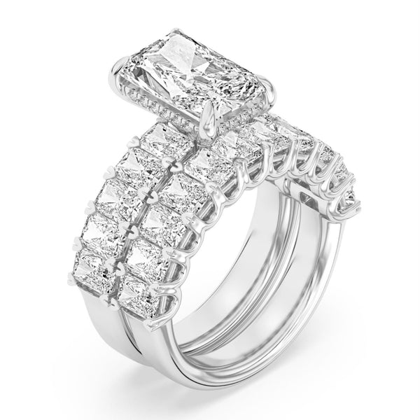 Signature EcoLove Diamond Dreams 8-1/3 CTW 100 Facet Centurion Lab Grown Diamond Bridal Set in Platinum