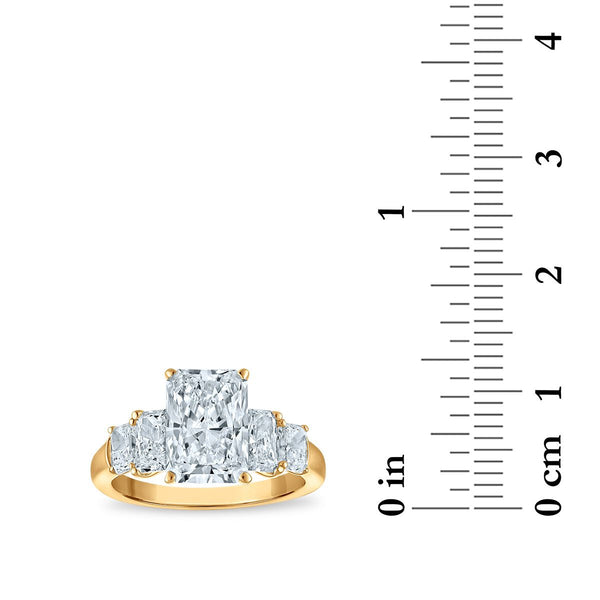 Signature EcoLove 4 1/2 CTW Lab Grown Diamond Engagement Radiant Ring in 14KT Yellow Gold