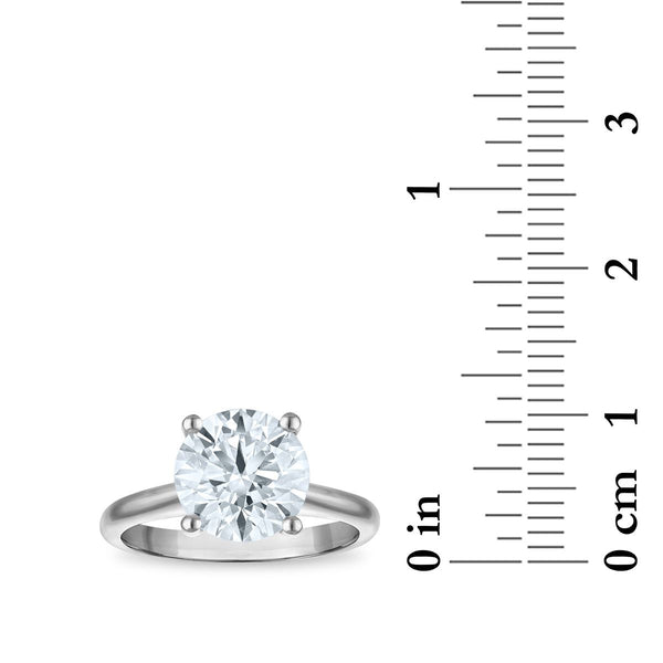 Signature Certificate 8X EcoLove 3 CTW Lab Grown Diamond Solitaire Engagement Ring in 14KT White Gold