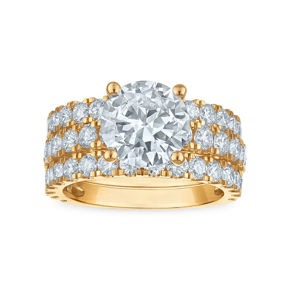 Signature EcoLove 5-1/3 CTW Lab Grown Diamond Bridal Set in 14KT Yellow Gold