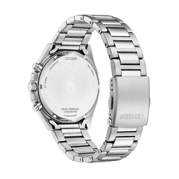 Citizen 41MM Green Chronograph Dial Stainless Steel Watch. CA4590-81X