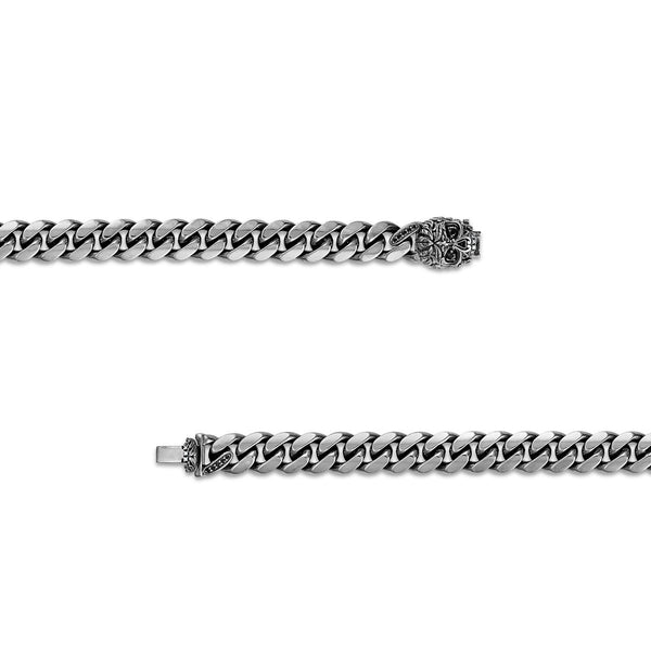 Serpents and Saints 1/5 CTW Natural Diamond 8.5-inch Curb Bracelet in Sterling Silver