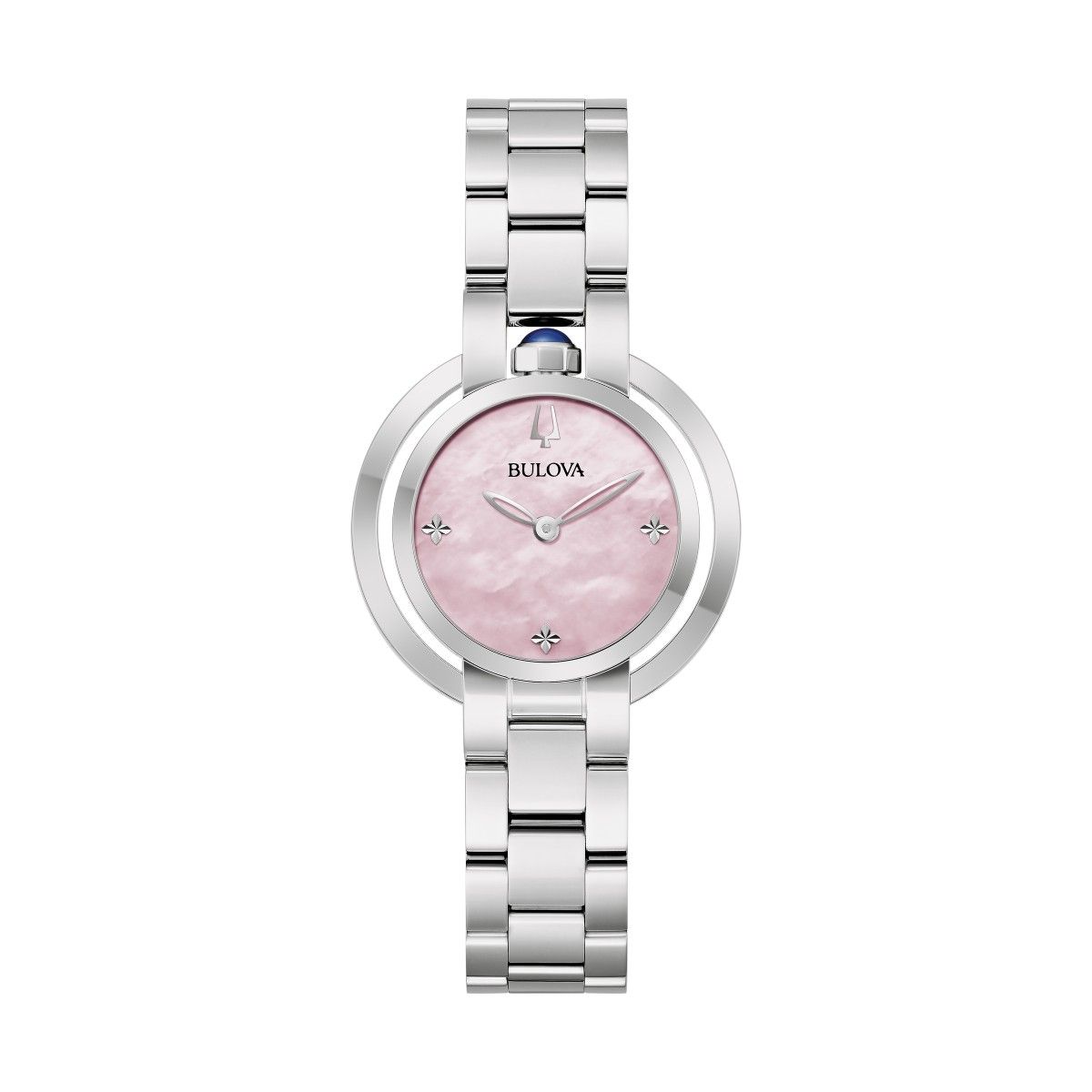 Bulova Womens Classic Silvertone Diamond Accent.  96L338