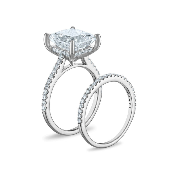 Signature EcoLove Diamond Dreams 5-5/8 CTW Lab Grown Diamond Bridal Set Princess Cut Ring in 14KT White Gold