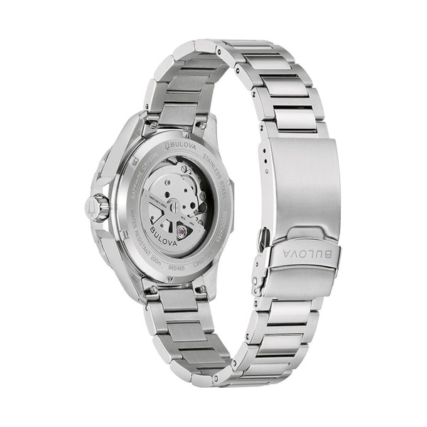 Bulova Marine Star with 41X41 MM Blue Round Dial Stainless Steel Watch Band; 98B466 Sport