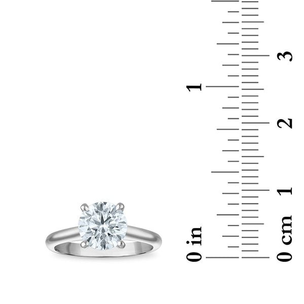 Signature Certificate 8X EcoLove 2 CTW Lab Grown Diamond Solitaire Engagement Ring in 14KT White Gold