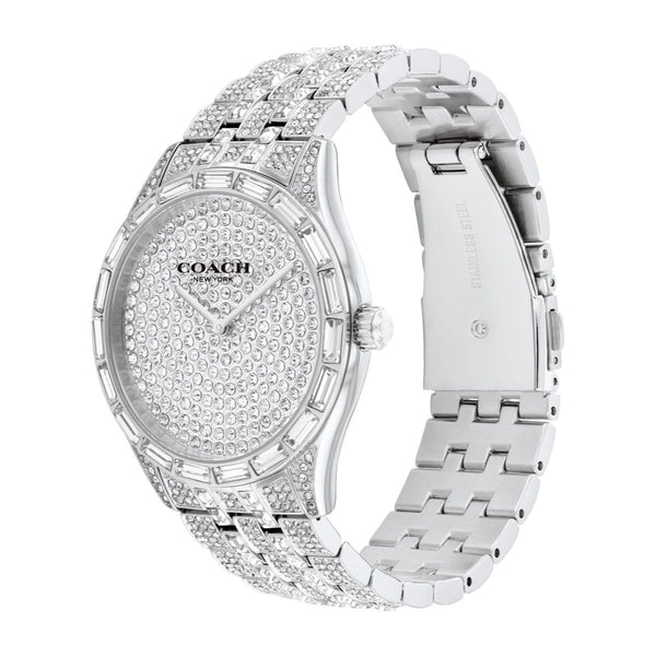 Coach Brooks 38mm Crystal Pave Stainless Steel Watch. 14400036