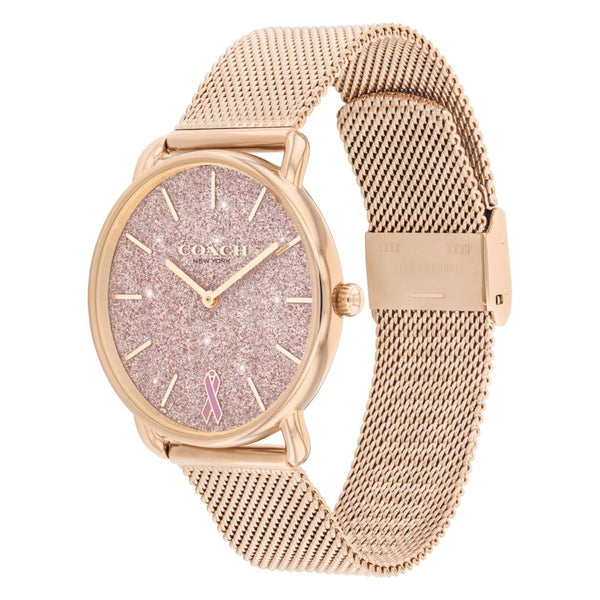 Coach Elliot 36X36 MM Blush Round Dial Stainless Steel Bracelet. 14504212