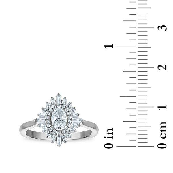 EcoLove 1 CTW Lab Grown Diamond Ballerina Ring in 10KT White Gold