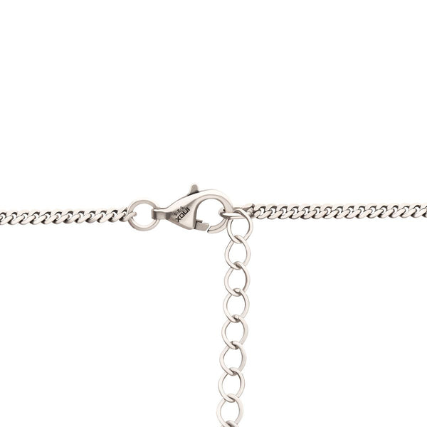 Inox Sterling Silver Oxidized 22-inch Anchor and Cross Pendant
