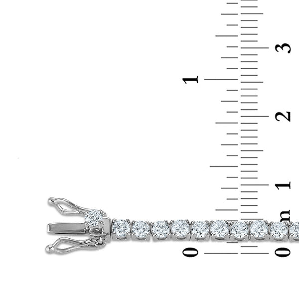 Red Hot Deal 10 CTW Round Lab Grown Diamond 18-inch Tennis Necklace in 10KT White Gold