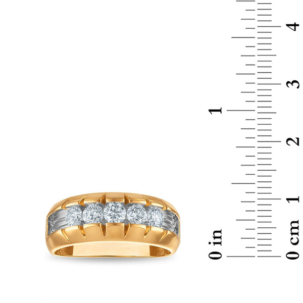 Signature EcoLove 1 CTW Lab Grown Diamond Wedding Ring in 14KT Yellow Gold