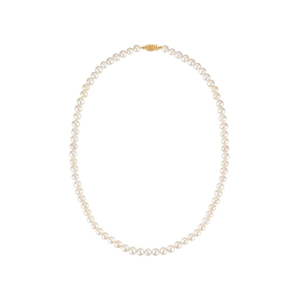 5MM Pearl Strand 18-inch Necklace in 14KT Yellow Gold