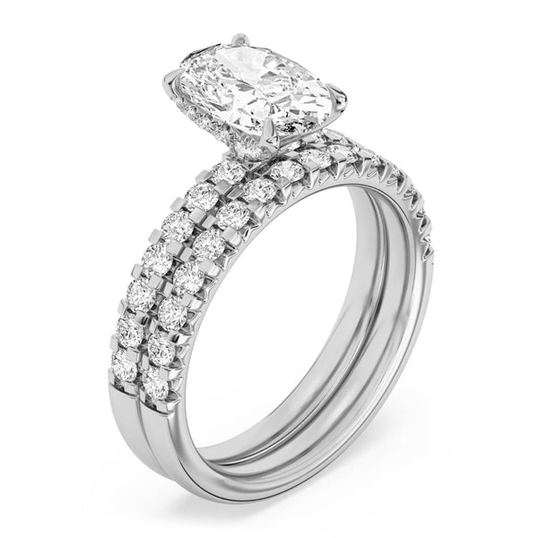 Signature EcoLove 2-3/8 CTW 100 Facet Centurion Lab Grown Diamond Bridal Set in Platinum