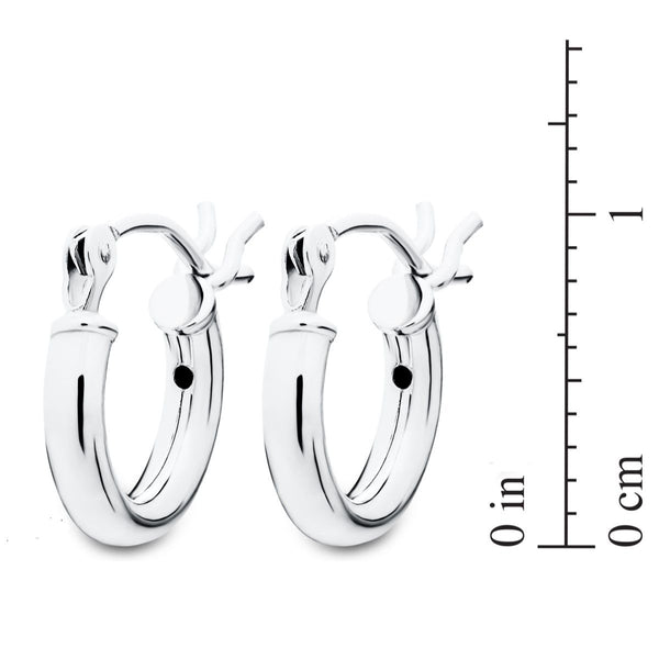 Kiddie Kraft Sterling Silver 2X10MM Huggie Earrings