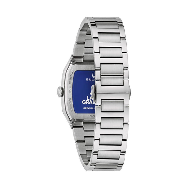 Bulova with 35X35 MM Silvertone Round Dial Stainless Steel Watch Band; 96A336 Millennia