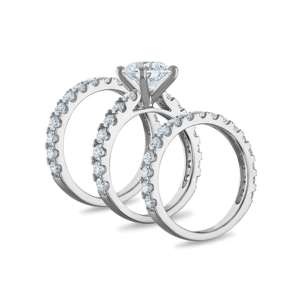 Signature EcoLove 5-1/3 CTW Lab Grown Diamond Bridal Set in 14KT White Gold