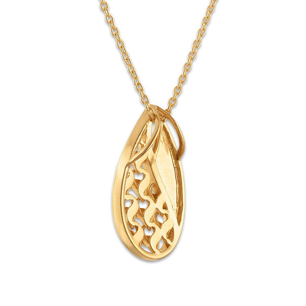 EcoLove 1/6 CTW Lab Grown Diamond 18-inch Pendant in Yellow Gold Plated Sterling Silver