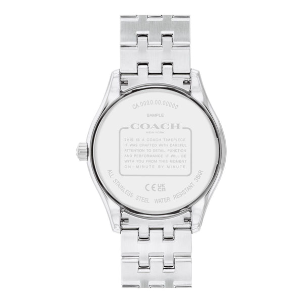 Coach Brooks 38mm Crystal Pave Stainless Steel Watch. 14400036