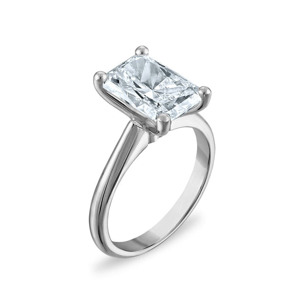 Signature Certificate 8X EcoLove 4 CTW Lab Grown Diamond Solitaire Engagement Ring in 14KT White Gold