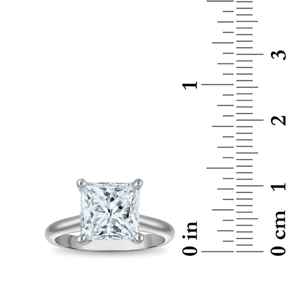 Signature Certificate 8X EcoLove 4 CTW Lab Grown Diamond Solitaire Engagement Ring in 14KT White Gold