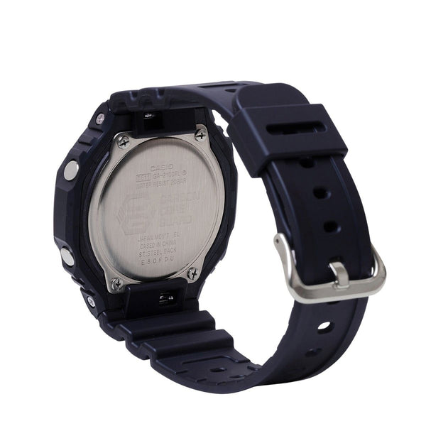 G-Shock with 48X45 MM Black Round Dial Resin Band Strap; GA210RL-1A