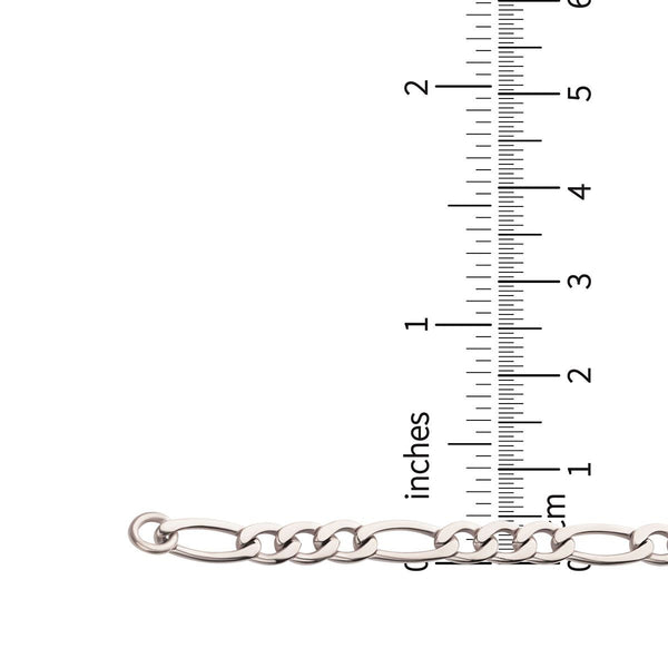 Inox Titanium 6.5-inch 4.7MM Figaro Bracelet