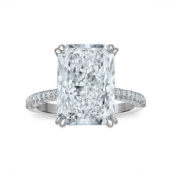 Signature EcoLove Diamond Dreams 8-3/4 CTW Lab Grown Diamond Radiant Engagement Ring in 14KT White Gold