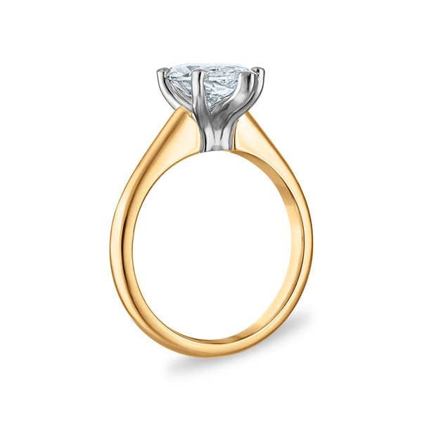 Signature Certificate 8X EcoLove 2 CTW Marquise Lab Grown Diamond Solitaire Engagement Ring in 14KT Yellow Gold