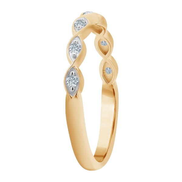 EcoLove 1/10 CTW Lab Grown Diamond Anniversary Ring in 10KT Yellow Gold