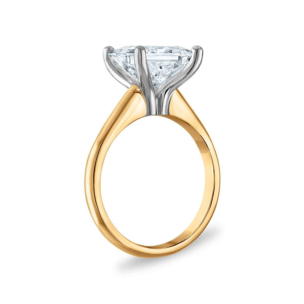 Signature Certificate 8X EcoLove 4 CTW Princess Cut Lab Grown Diamond Solitaire Engagement Ring in 14KT Yellow Gold