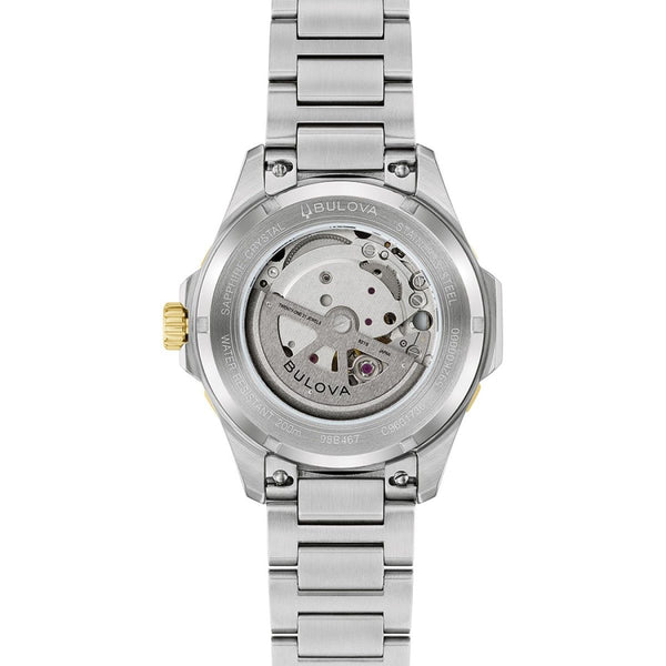 Bulova Marine Star with 41X41 MM Two-Tone Round Dial Stainless Steel Watch Band; 98B467 Sport