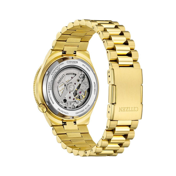 Citizen with 40X40 MM Green Round Dial Stainless Steel Watch Band; NJ0232-53X Tsuyosa