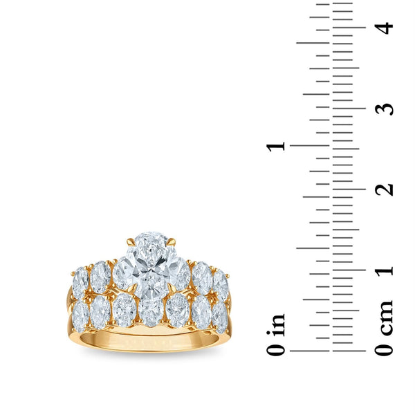 Signature EcoLove 4 CTW Lab Grown Diamond Bridal Set in 14KT Yellow Gold