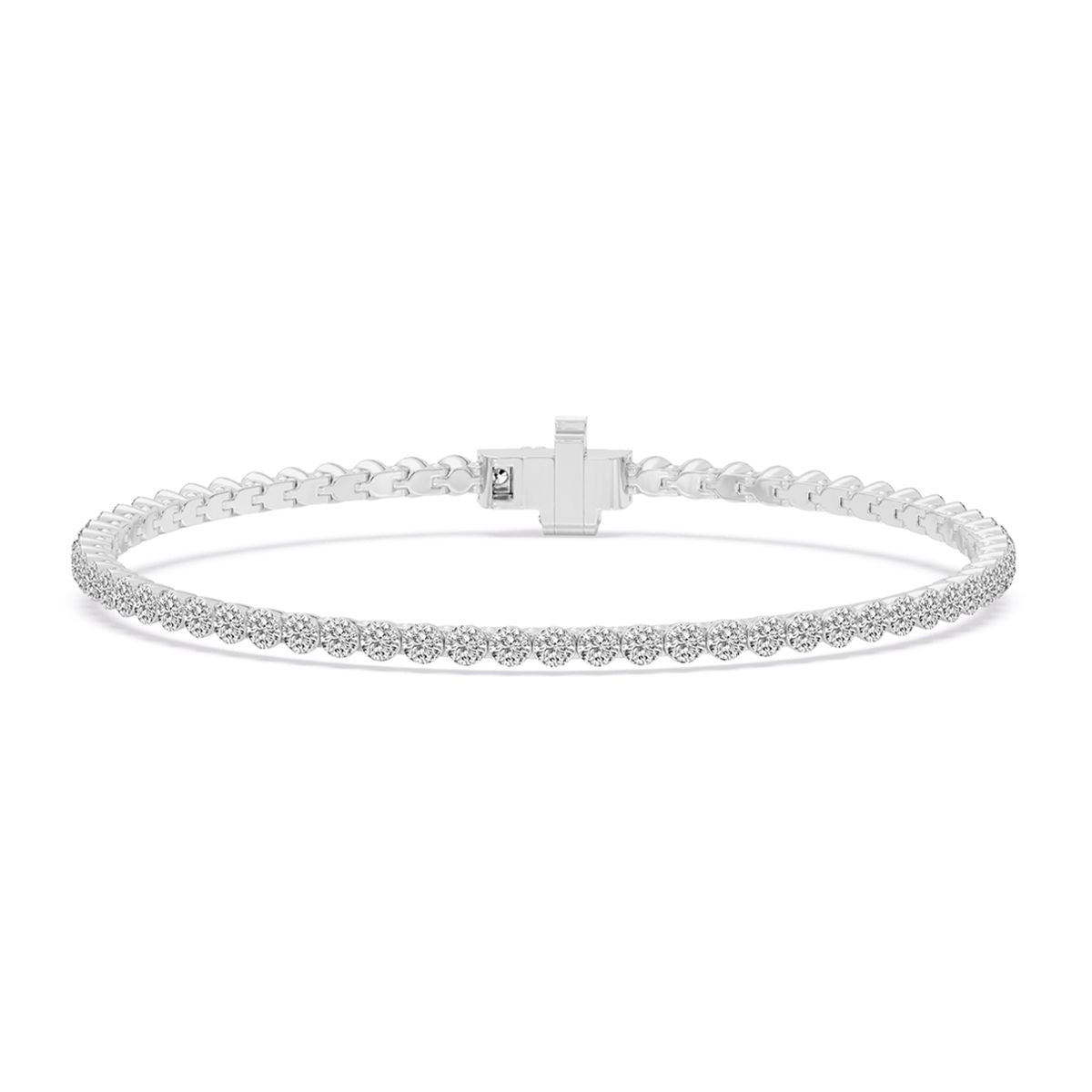 Signature EcoLove 3 CTW Lab Grown Diamond 7-inch Tennis Bracelet in 14KT White Gold