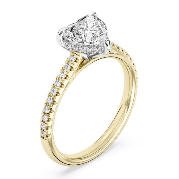 Signature EcoLove 2 CTW 100 Facet Centurion Lab Grown Diamond Bridal Set in 14KT Yellow Gold